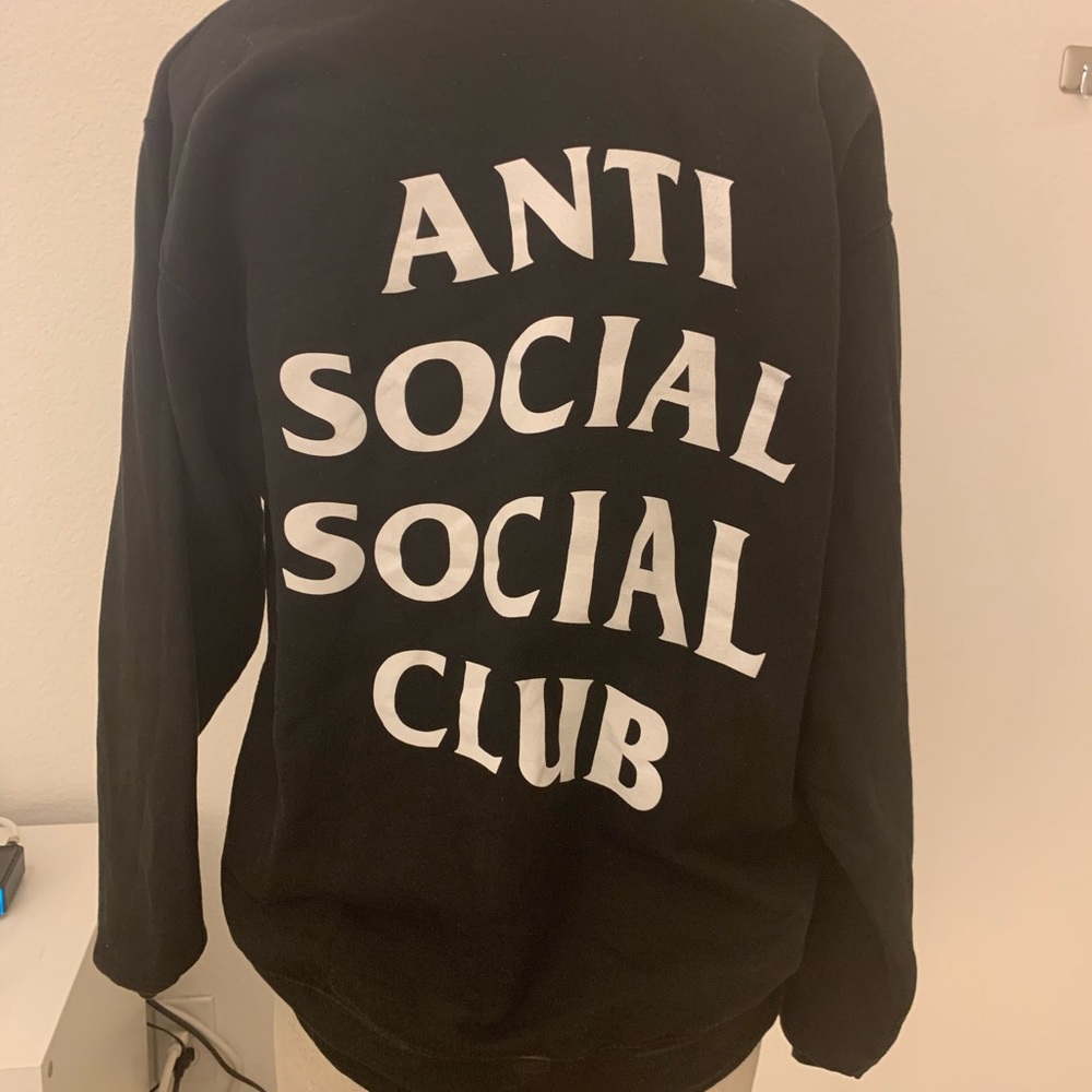 Anti Social Social Club Black Sweatshirt with White Logo 🖤✨